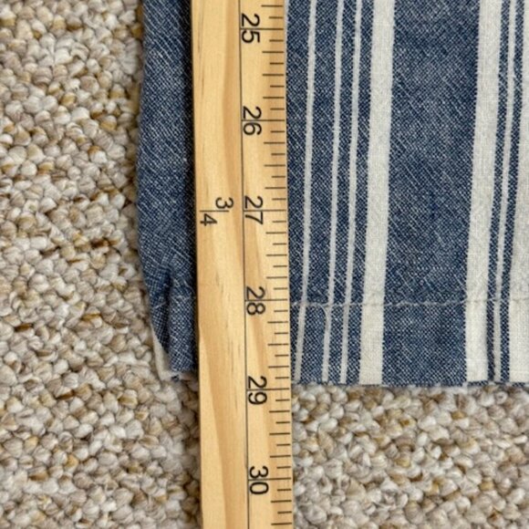 SO Striped Linen Blend Wide Leg Pants Women Med Coastal Beach Summer Lounge - Picture 12 of 12